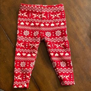 Red Patterned Kids Leggings